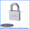 Top Security Square Type Stainless Steel Computer Padlock